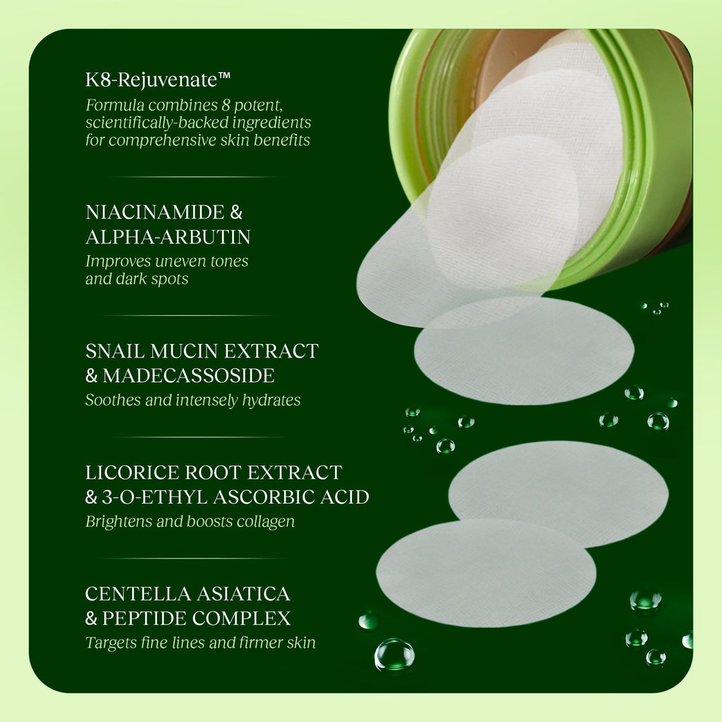 JiYu Toning Polish Pads - Korean Skincare for Dark Spots, Wrinkles & Dull Skin - Hydrating Facial - TrustMedUSA