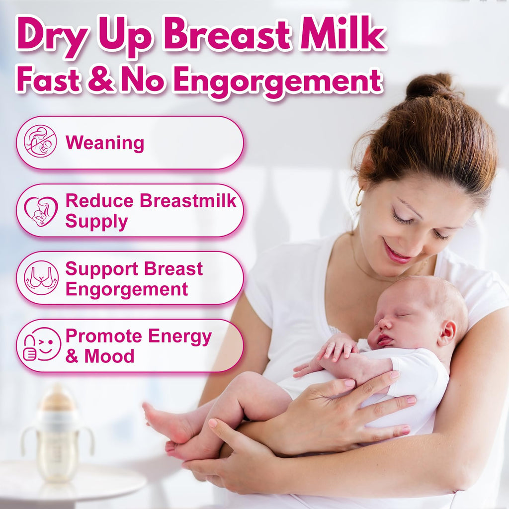 Jkrova Dry Up Breastmilk Fast, Dry Up Milk Supply, Stop Breastfeeding Products for Women, Stopper Pumping & No Engorgement, Fast Milk Flow Reduction, 90 Capsules - TrustMedUSA