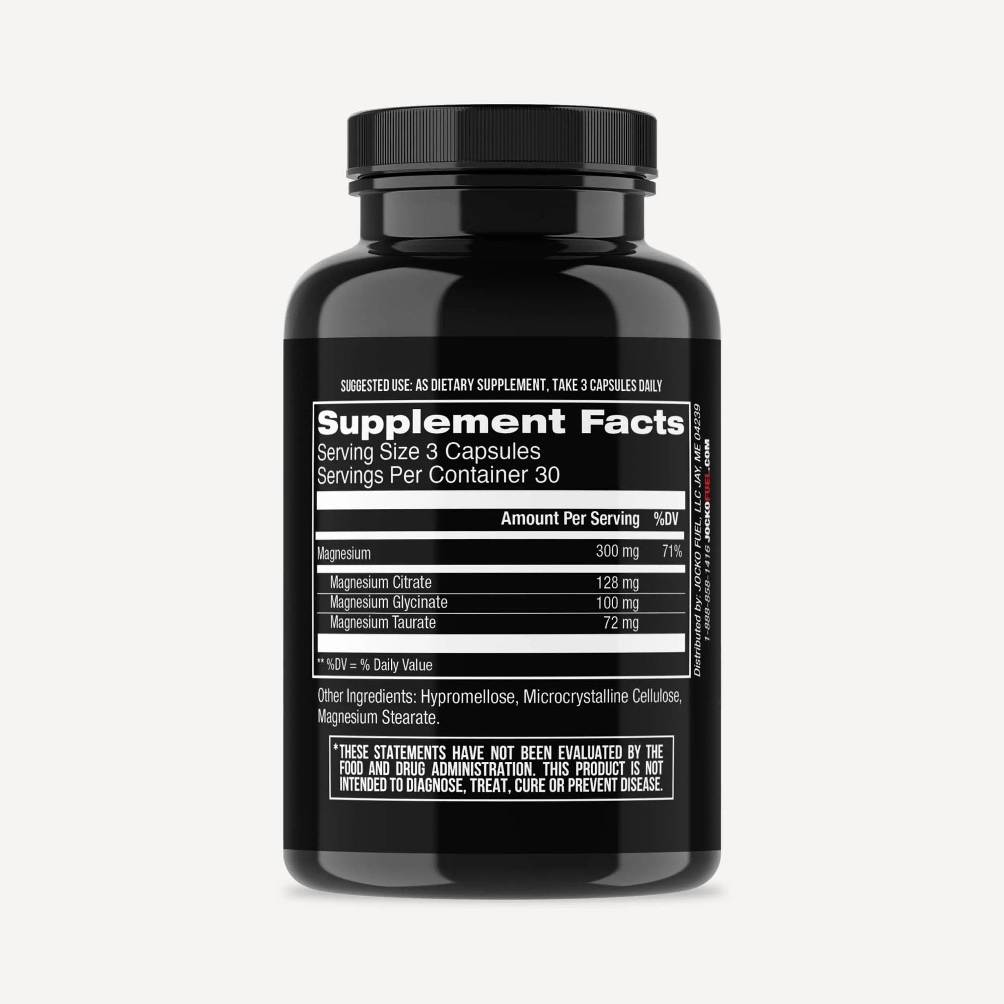 Jocko Fuel Magnesium Complex Supplement - Magnesium Glycinate, Citrate, & Taurate Capsules Dietary Supplement for Muscle Recovery & Relaxation, Heart, Nerve, Bone Support, & Sleep 30-Day Supply - TrustMedUSA