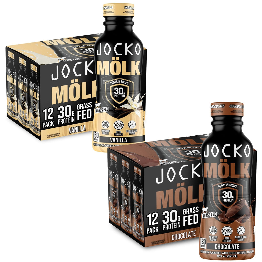 Jocko Fuel Protein Shake Bundle - Vanilla and Chocolate (24 Count) - Maple Wellness Supplements