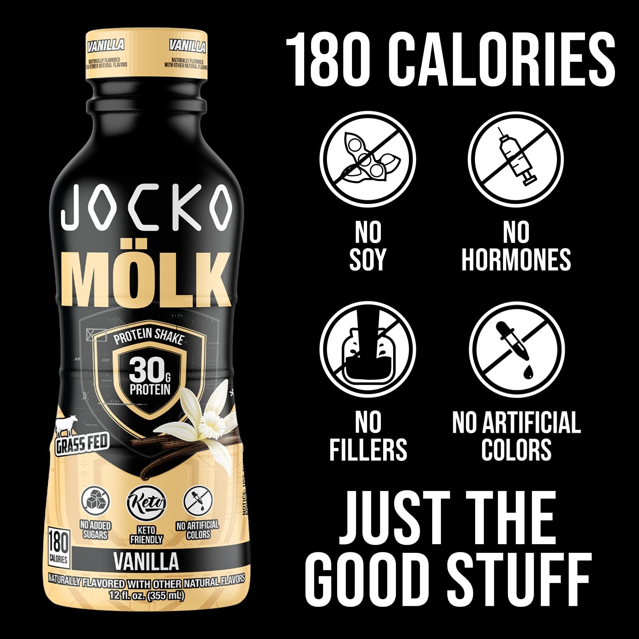 Jocko Fuel Protein Shake Bundle - Vanilla and Chocolate (24 Count) - Maple Wellness Supplements