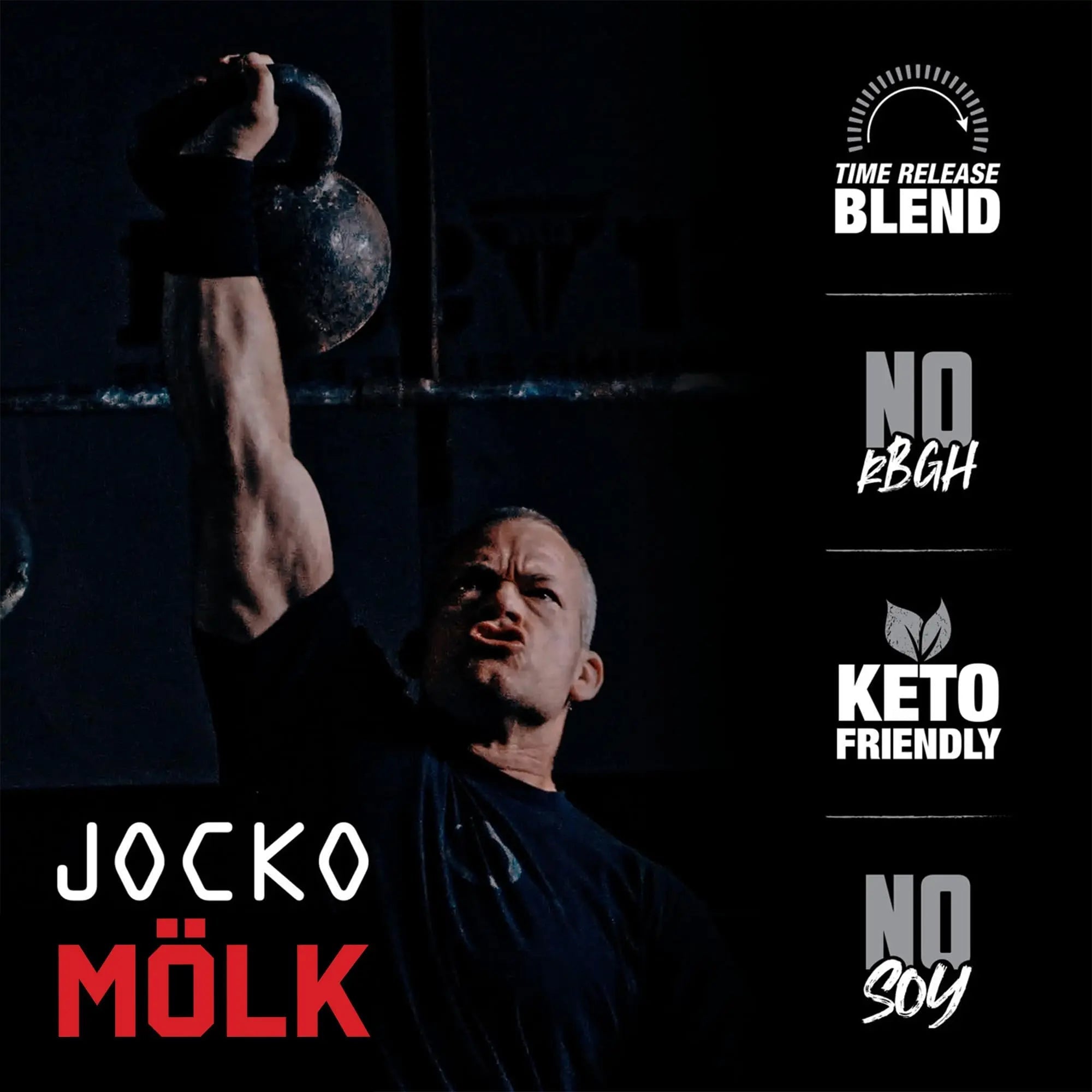 Jocko Mölk Whey Protein Powder (Strawberry) - Keto, Probiotics, Grass Fed, Digestive - TrustMedUSA