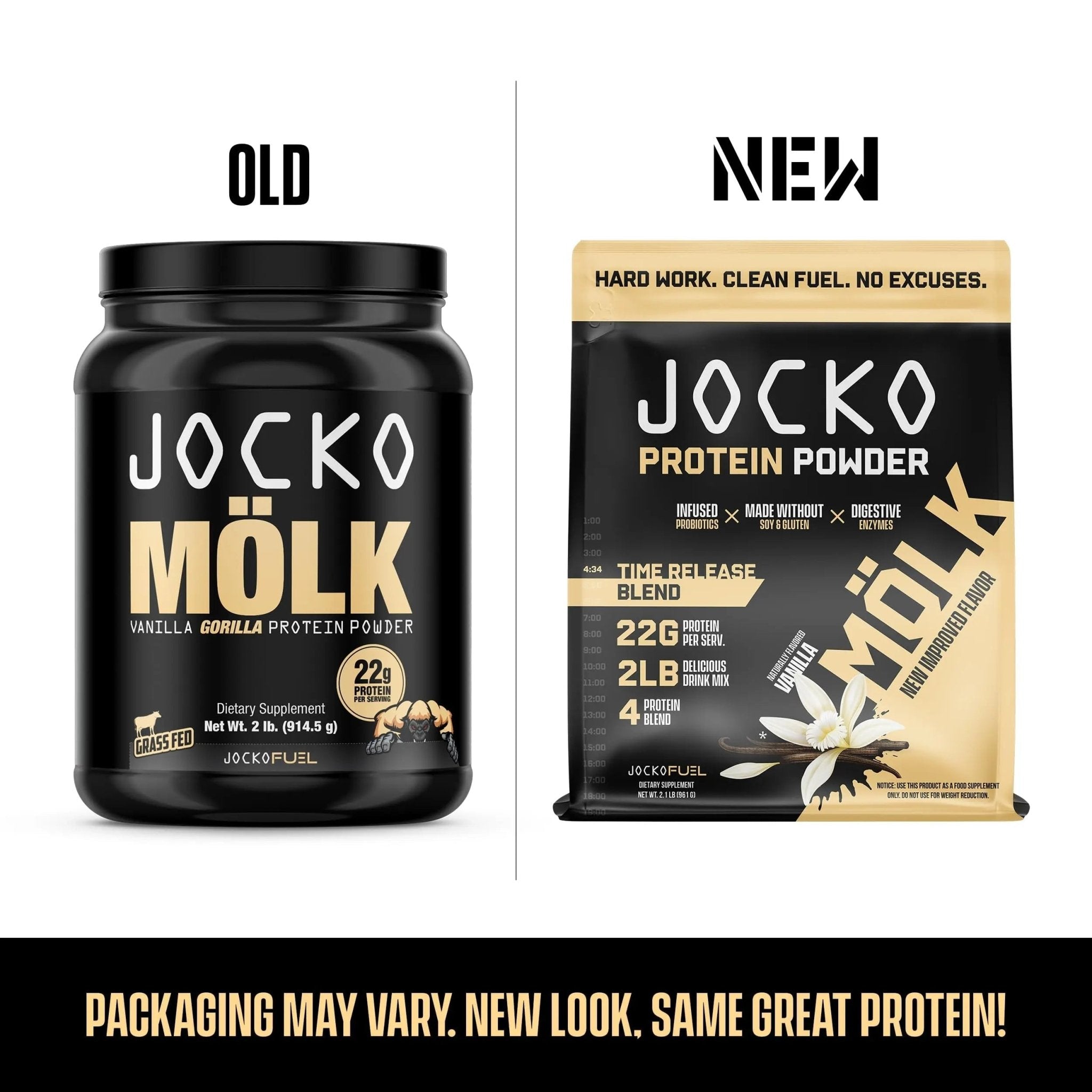 Jocko Mölk Whey Protein Powder (Vanilla) - Keto, Probiotics, Grass Fed, Digestive Enzymes - TrustMedUSA