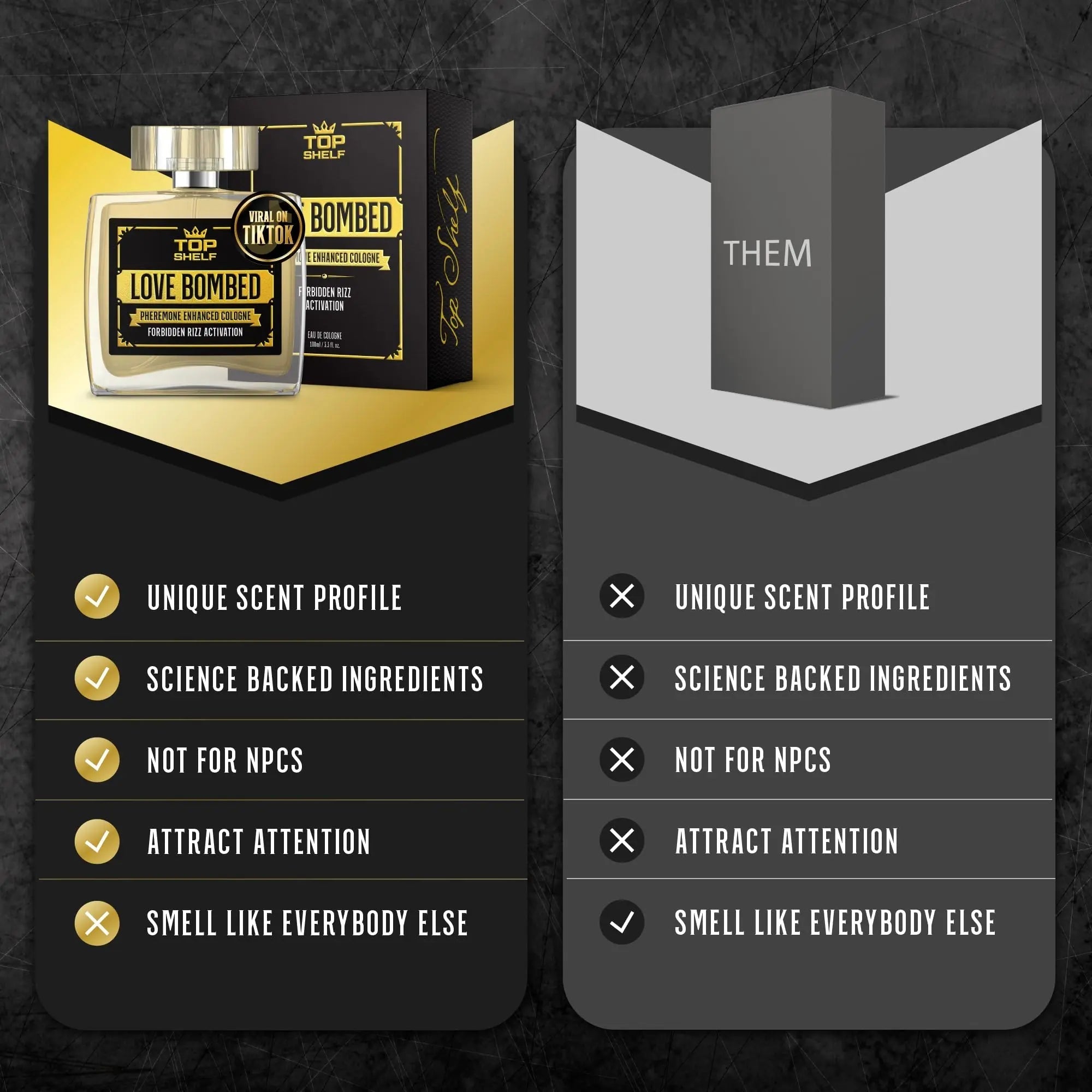 Join Top Shelf Grind Love Bombed - Pheromone Cologne for Men | Bold Attraction - TrustMedUSA