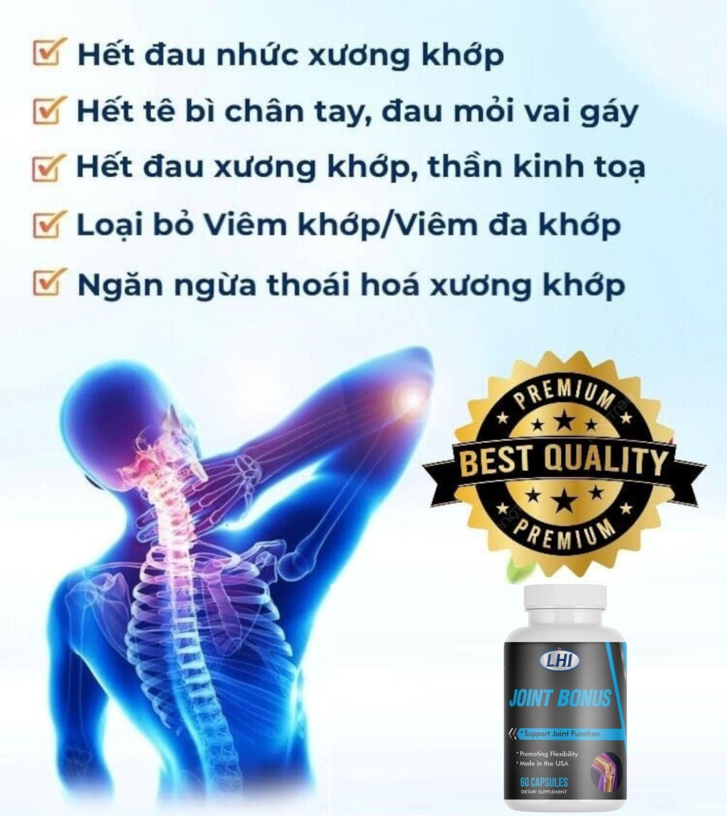 Joint Bonus Hỗ Trợ Xương Khớp (100% Authentic, Sản Phẩm Chính Hãng Tại USA) 2 Bottles - TrustMedUSA