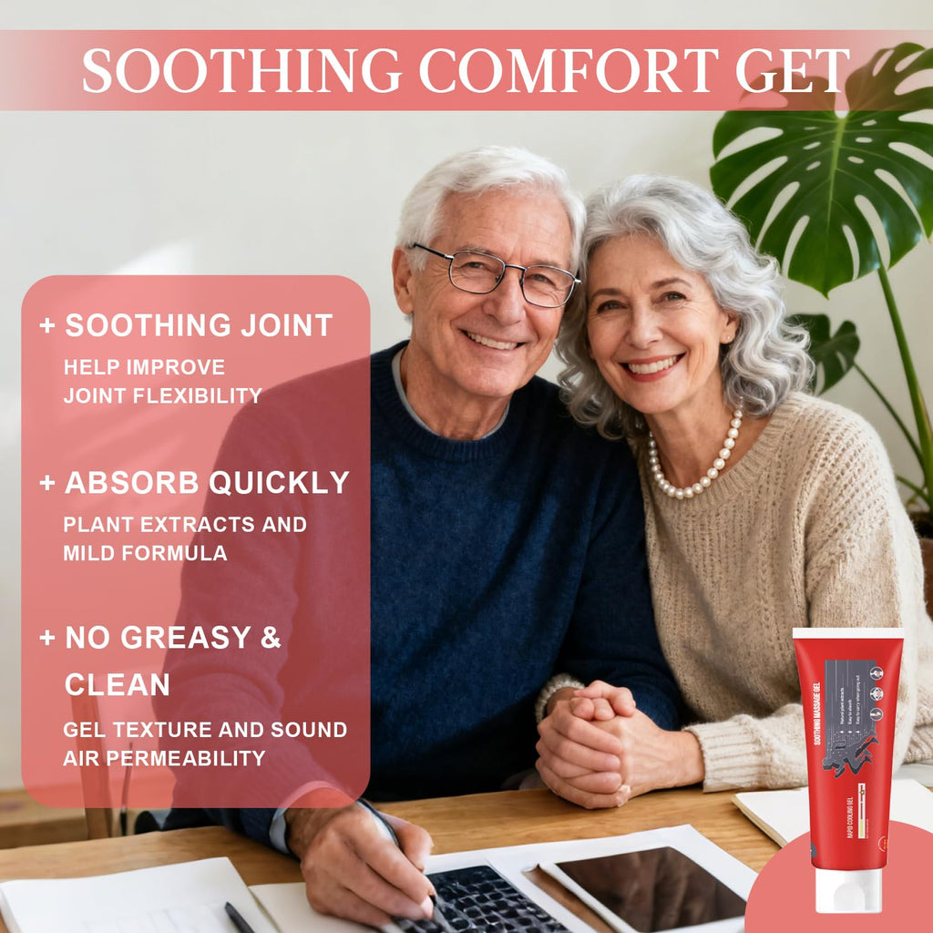 Joint Gel, Soothing Massage Cream, Joint Soothing Comfort Gel for Back, Neck, Keen, Muscle, and Foot, Absorb Quickly, Natural and Non-Greasy, 4.23OZ - TrustMedUSA