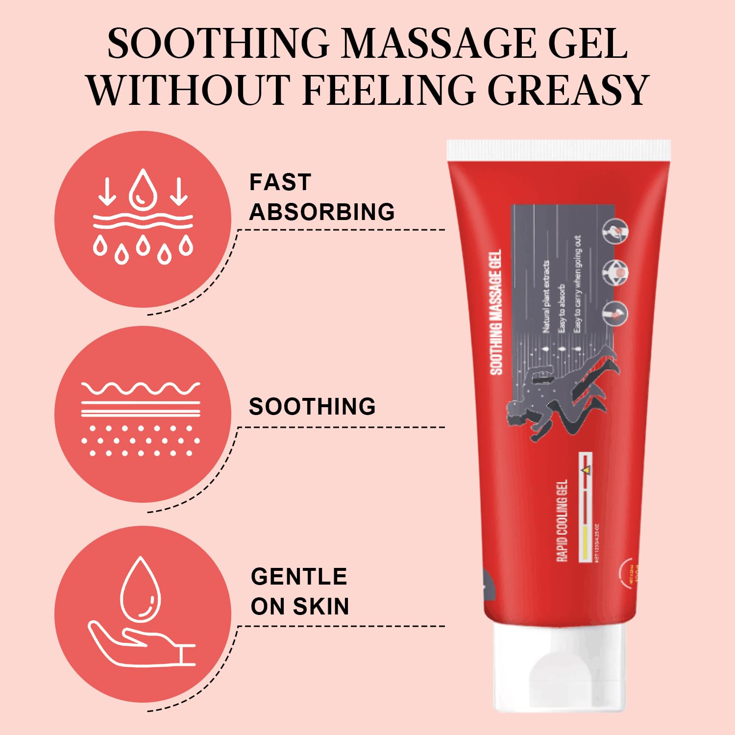 Joint Gel, Soothing Massage Cream, Joint Soothing Comfort Gel for Back, Neck, Keen, Muscle, and Foot, Absorb Quickly, Natural and Non-Greasy, 4.23OZ - TrustMedUSA