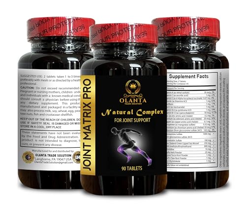 Joint Matrix PRO Natural Complex - Support Muscle Recovery, Full Joint Support, Flexibility Supplements, Natural Muscle Support - 2 Bottles 180 Tablets - TrustMedUSA