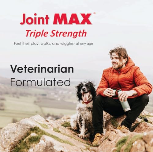Joint Max TS Joint Supplement Vet Formulated Pain & Inflammation Relief Treats Hip Dysplasia & Arthritis, Glucosamine, Chondroitin, Turmeric, MSM, HA, Creatine, Omega 3 EPA + DHA.120 Soft Chews - TrustMedUSA