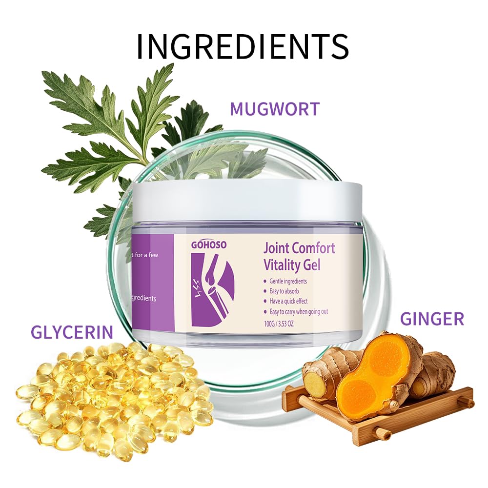Joint Purple Gel, Cooling Massage Cream with Turmeric for Back, Neck, Joints & Muscles – Hydrating Gel for Active Lifestyles - TrustMedUSA