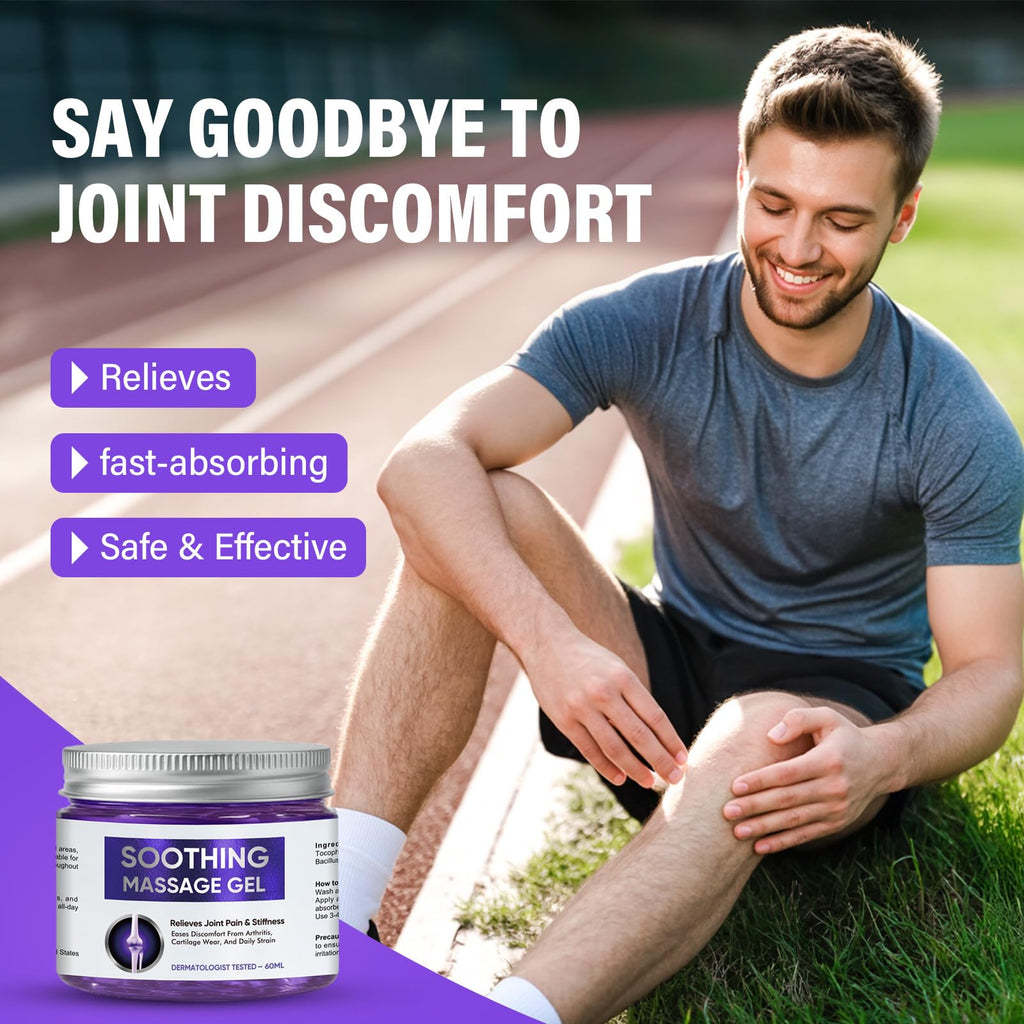 Joint Purple Gel, Fast-Absorbing Soothing Relief Massage Gel with Natural Extracts, Support Muscle, Joint, Shoulder, Knee, Back, Lumbar & Muscle Stiffness - TrustMedUSA