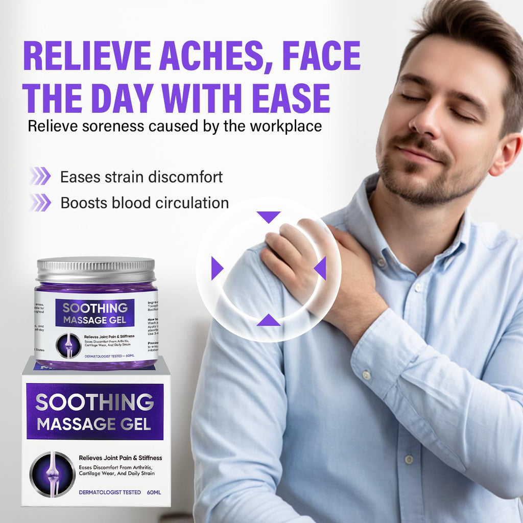 Joint Purple Gel, Fast-Absorbing Soothing Relief Massage Gel with Natural Extracts, Support Muscle, Joint, Shoulder, Knee, Back, Lumbar & Muscle Stiffness - TrustMedUSA