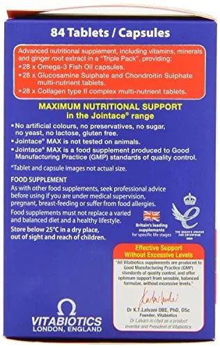 Jointace Vitabiotics Max, 84 Count (Pack of 1) - TrustMedUSA