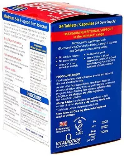 Jointace Vitabiotics Max, 84 Count (Pack of 1) - TrustMedUSA