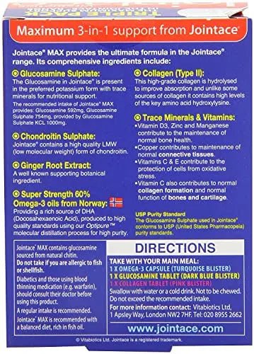 Jointace Vitabiotics Max, 84 Count (Pack of 1) - TrustMedUSA
