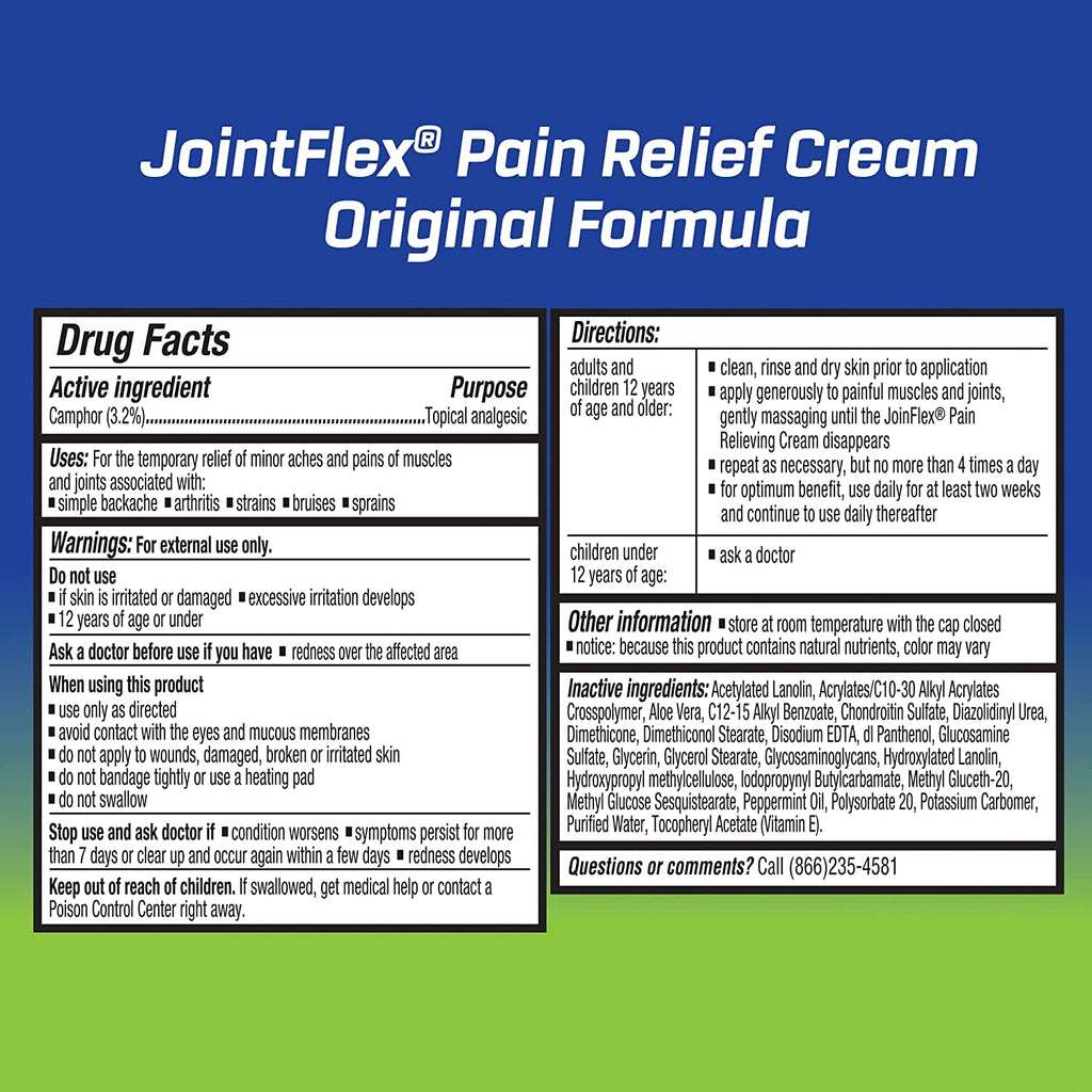 JointFlex Arthritis Pain Relief Cream, 4 oz Per Tube (10 Pack) - TrustMedUSA