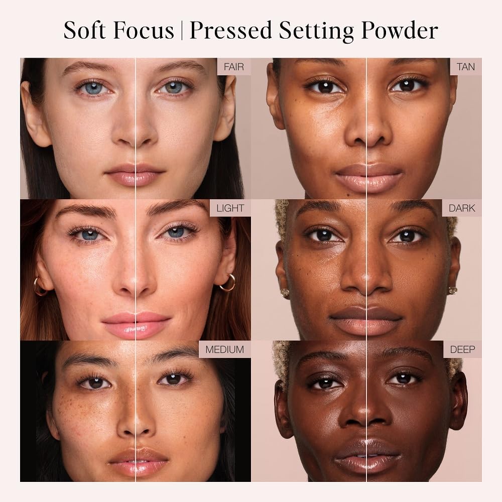Jouer Soft Focus Hydrate & Setting - Pressed Powder with Matte Finish - Blurring Powder for Fine Lines and Pores - Set Face Makeup Foundation or Concealer - Translucent - TrustMedUSA