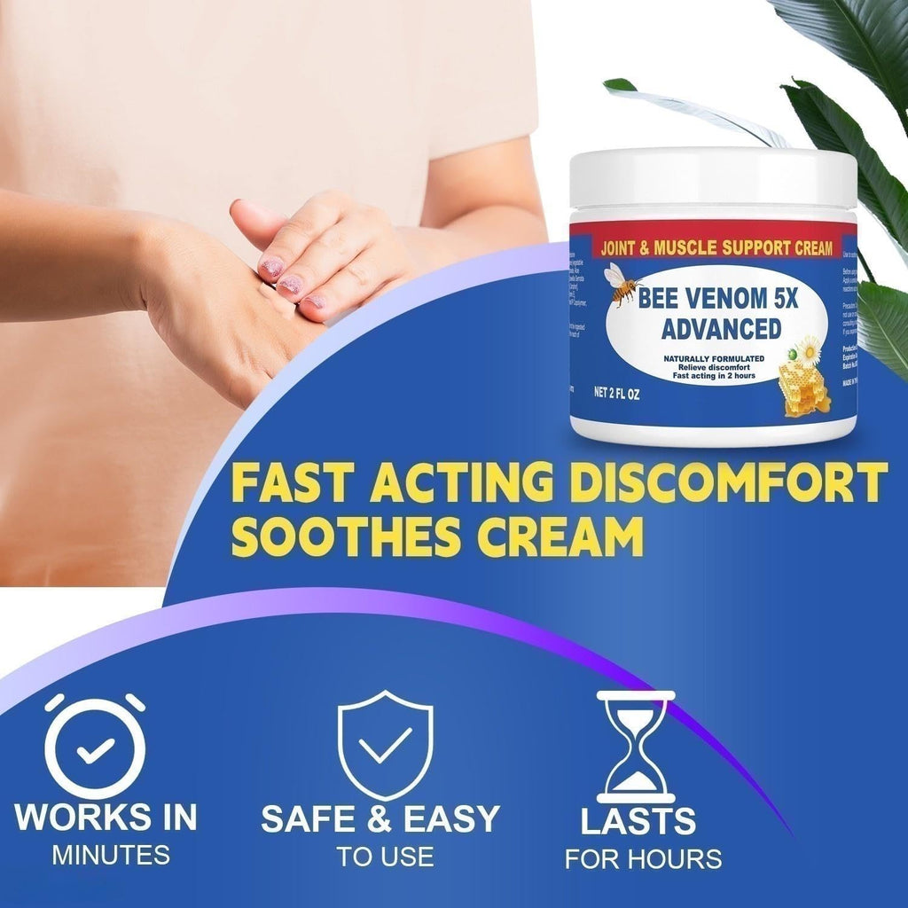 JOYFULART Zealand Bee Venom Serum Gel, Professional for Joint, Muscle, Bone Cream, 24h Fast Release, Soothing Powerful for Back, Neck, Hand, Foot, Knee, Muscle, Shoulder, Hip, Nerve - TrustMedUSA
