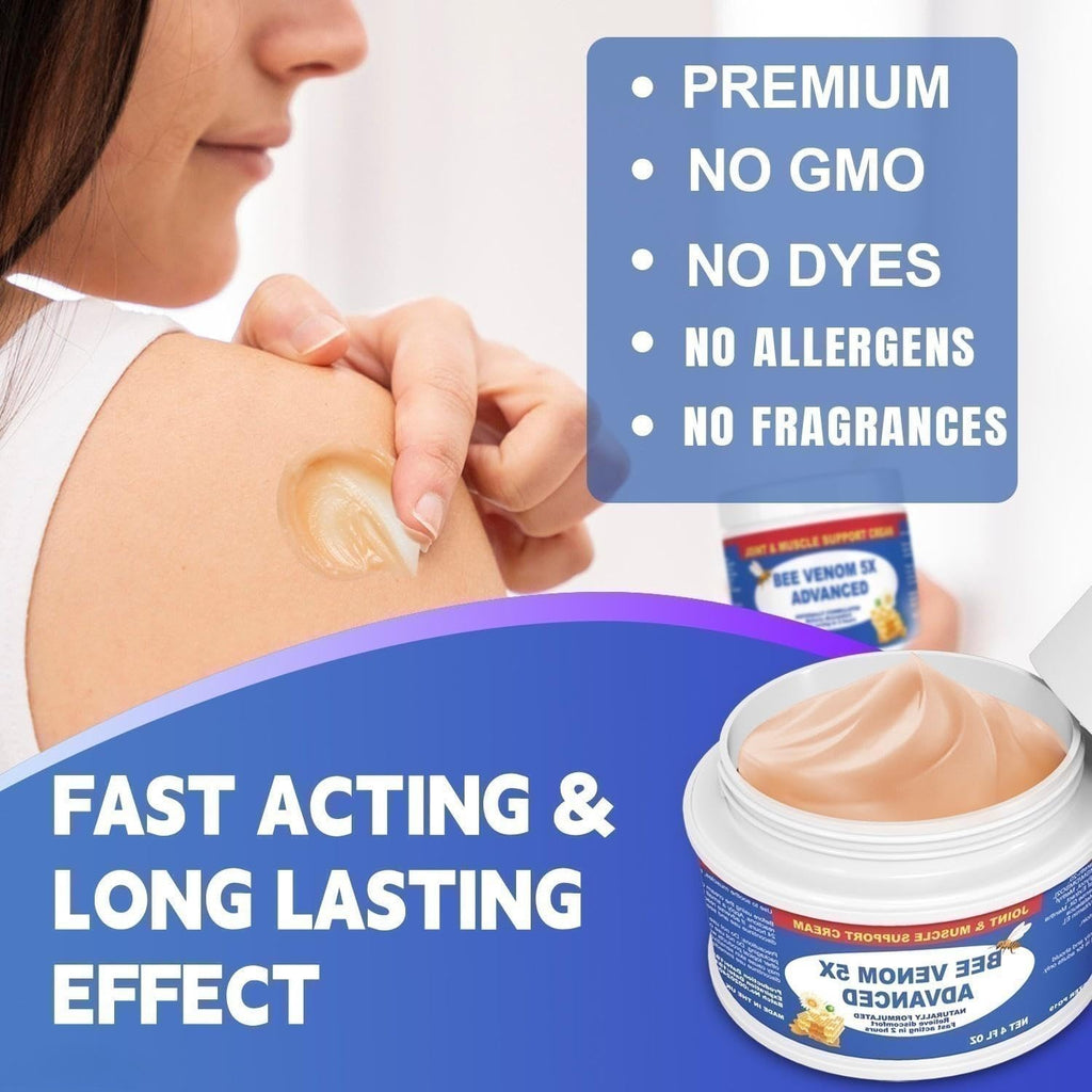 JOYFULART Zealand Bee Venom Serum Gel, Professional for Joint, Muscle, Bone Cream, 24h Fast Release, Soothing Powerful for Back, Neck, Hand, Foot, Knee, Muscle, Shoulder, Hip, Nerve - TrustMedUSA