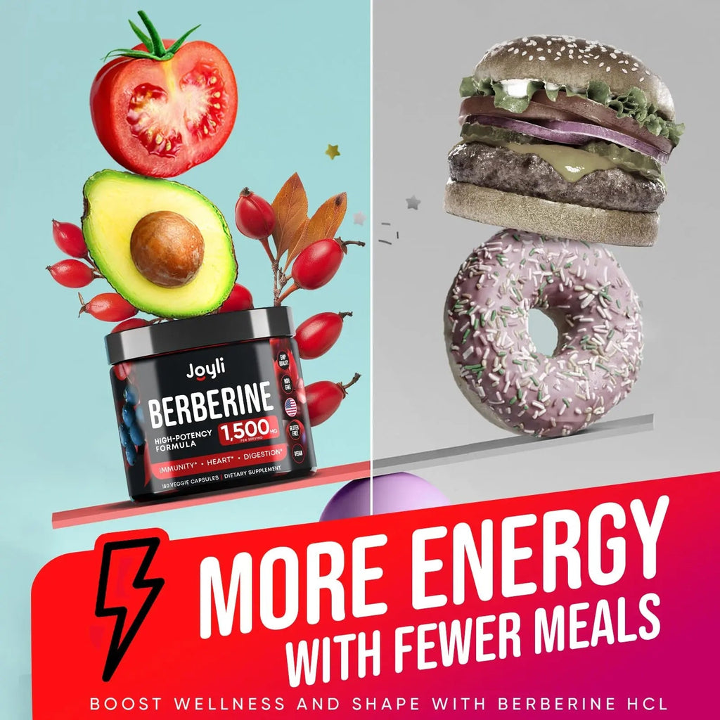 Joyli Berberine 1500MG - 180 Vegan Capsules - Weight Management & Heart Support - TrustMedUSA