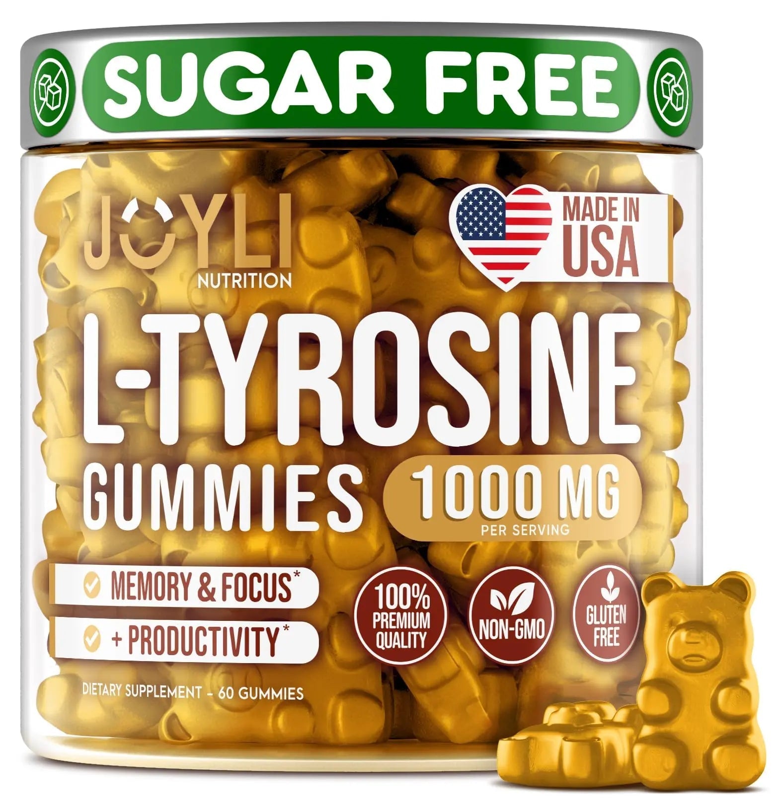 Joyli L Tyrosine Gummies 1000MG - L-Tyrosine Supplement for Kids & Adults - TrustMedUSA