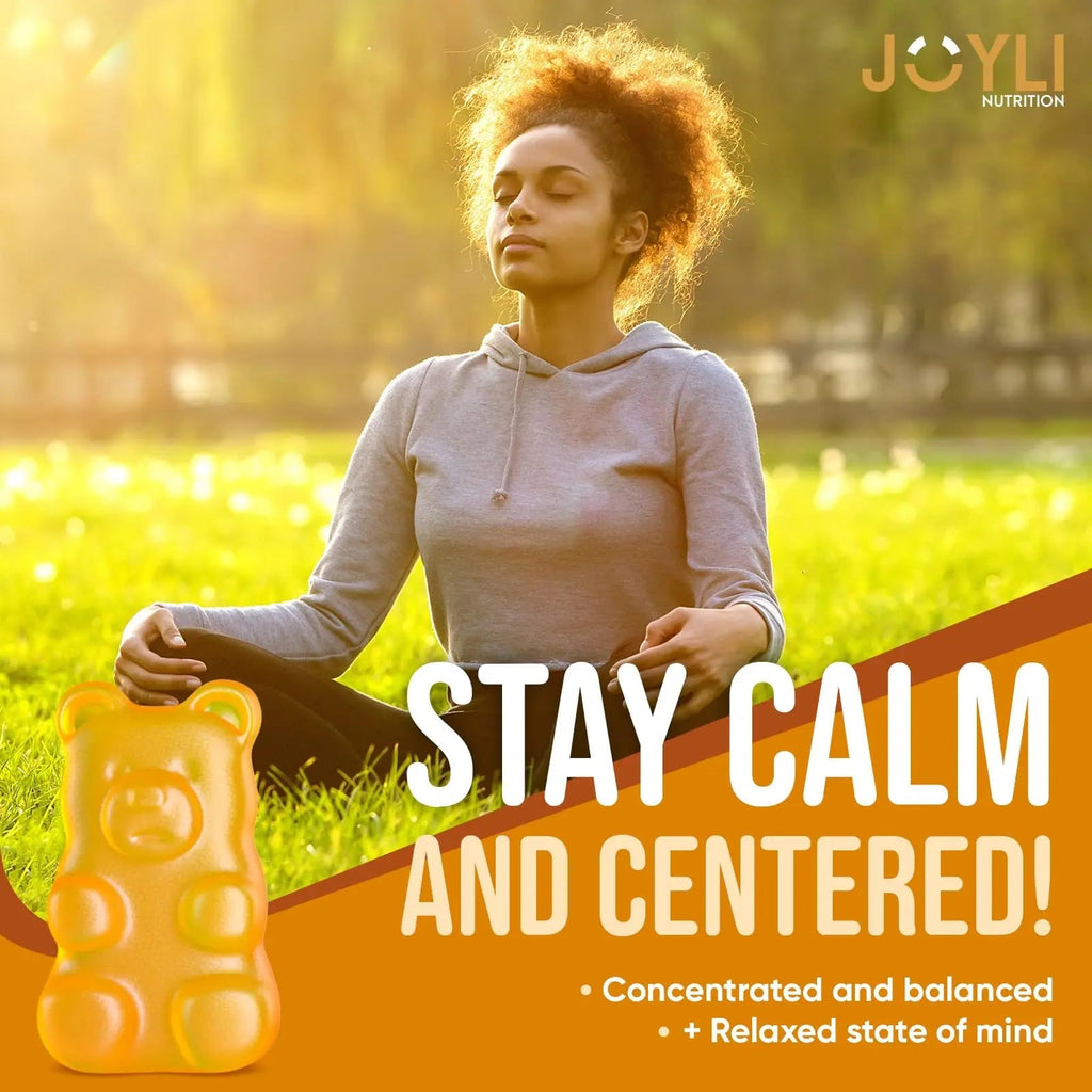 Joyli L Tyrosine Gummies 1000MG - L-Tyrosine Supplement for Kids & Adults - Calm & Focus Gummies for Brain, Memory, Mood, and Energy - 500mg L- Tyrosine Powder per Gummy - Vegan, Gluten-Free - TrustMedUSA