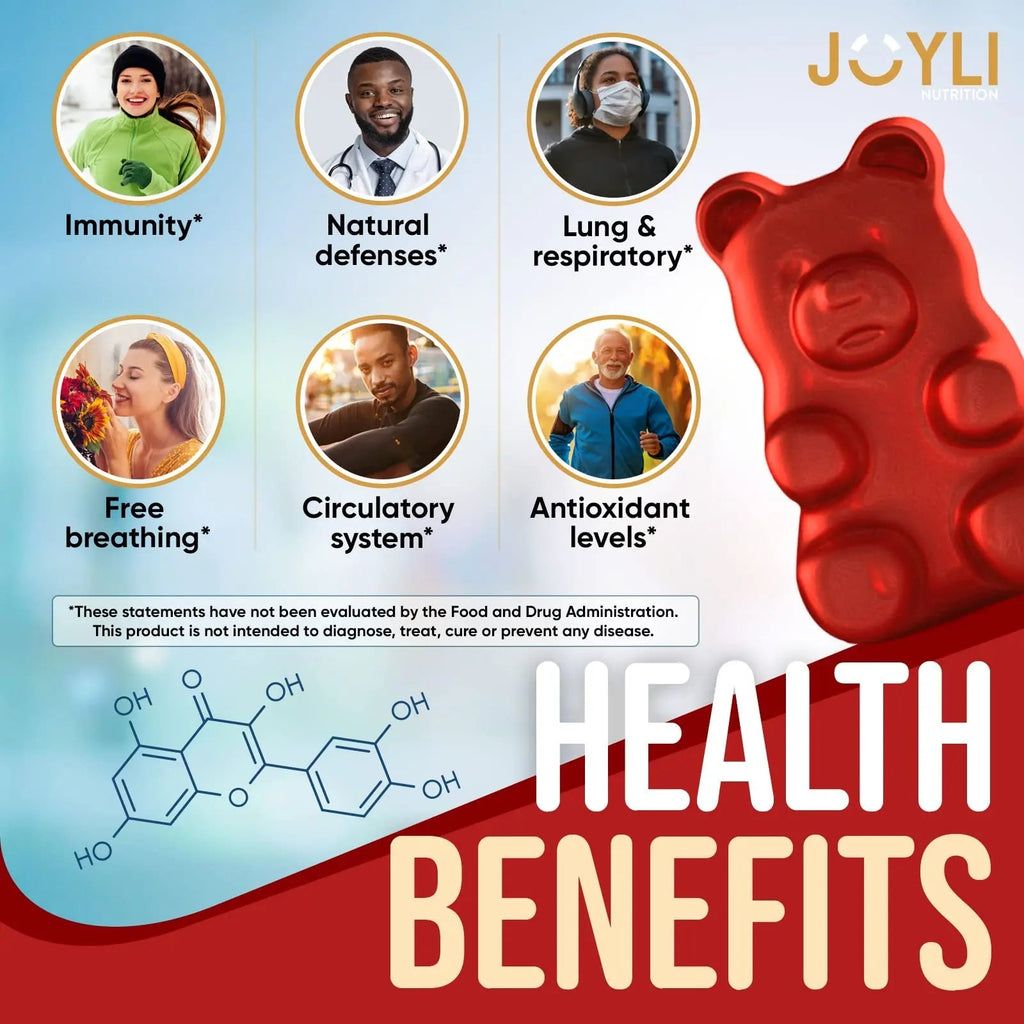 JOYLI Quercetin Gummies - Pure Quercetin with Bromelain Zinc Vitamin C & Vitamin D3 - TrustMedUSA