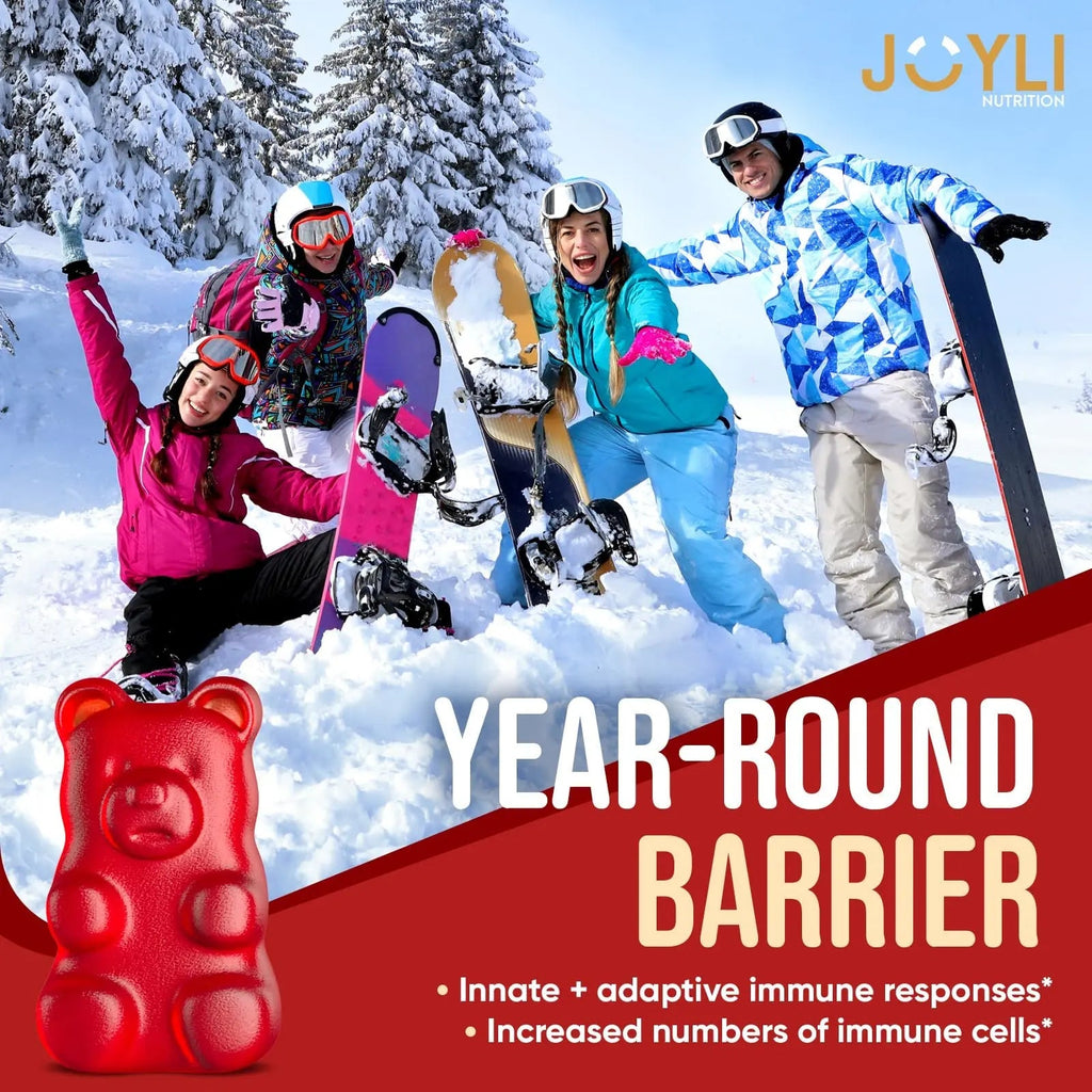JOYLI Quercetin Gummies - Quercetin with Bromelain Zinc Vitamin C & Vitamin D3 - Quercetin Supplement 500MG for Immune System & Allergy - Quercetin for Kids and Adults - 60 Quercetin Chewable - TrustMedUSA
