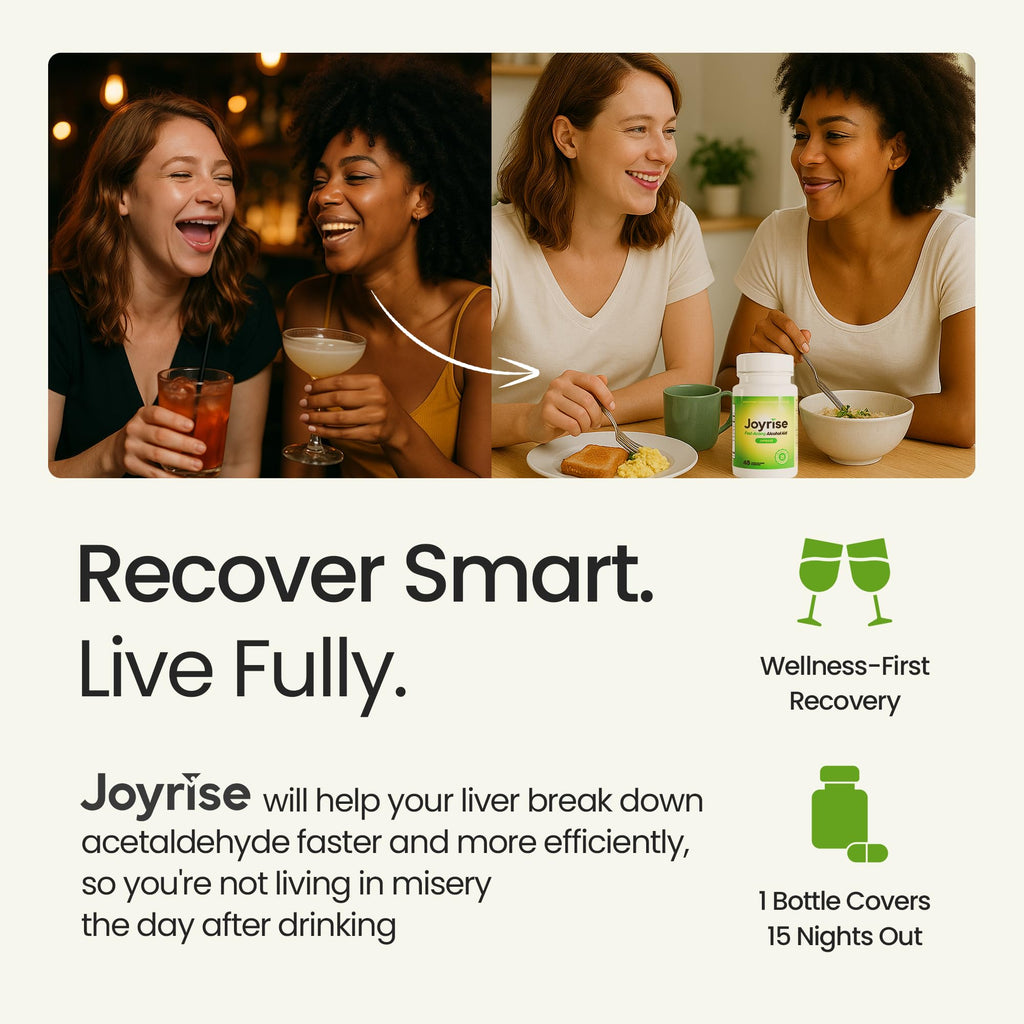 Joyrise® After Drinking Aid – Fast Acting Capsules with DHM – Alcohol Metabolism Support, Liver Health, Rapid Bioavailability & Body Replenishment – 45 Capsules (15 Servings) - TrustMedUSA