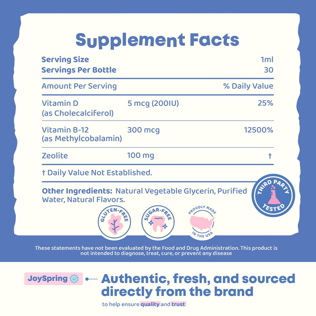 JoySpring LingoLeap – Liquid Kids Formula with Zeolite Clinoptilolite, Methylated B12 & Vitamin D3 | Gentle Daily Support for Kids’ Wellness - TrustMedUSA