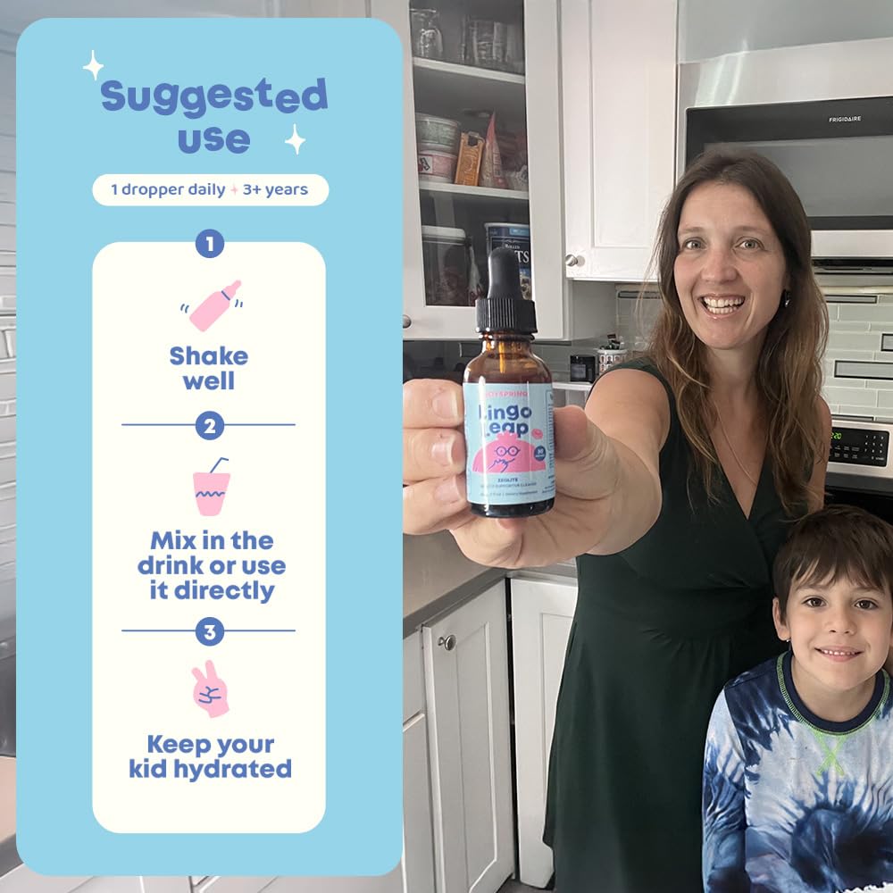 JoySpring LingoLeap – Liquid Kids Formula with Zeolite Clinoptilolite, Methylated B12 & Vitamin D3 | Gentle Daily Support for Kids’ Wellness - TrustMedUSA