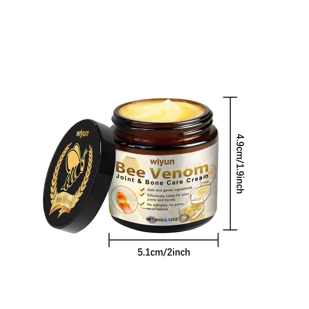 JOYVOIDX Bee Venom Joint Cream with with Glycerin & Lemon Extract, Helps Soothe Joint & Muscle Discomfort, Intense Moisturizing,Provides Cooling Sensation, Non-Greasy Fast Absorbing Formula,2.12 oz - TrustMedUSA