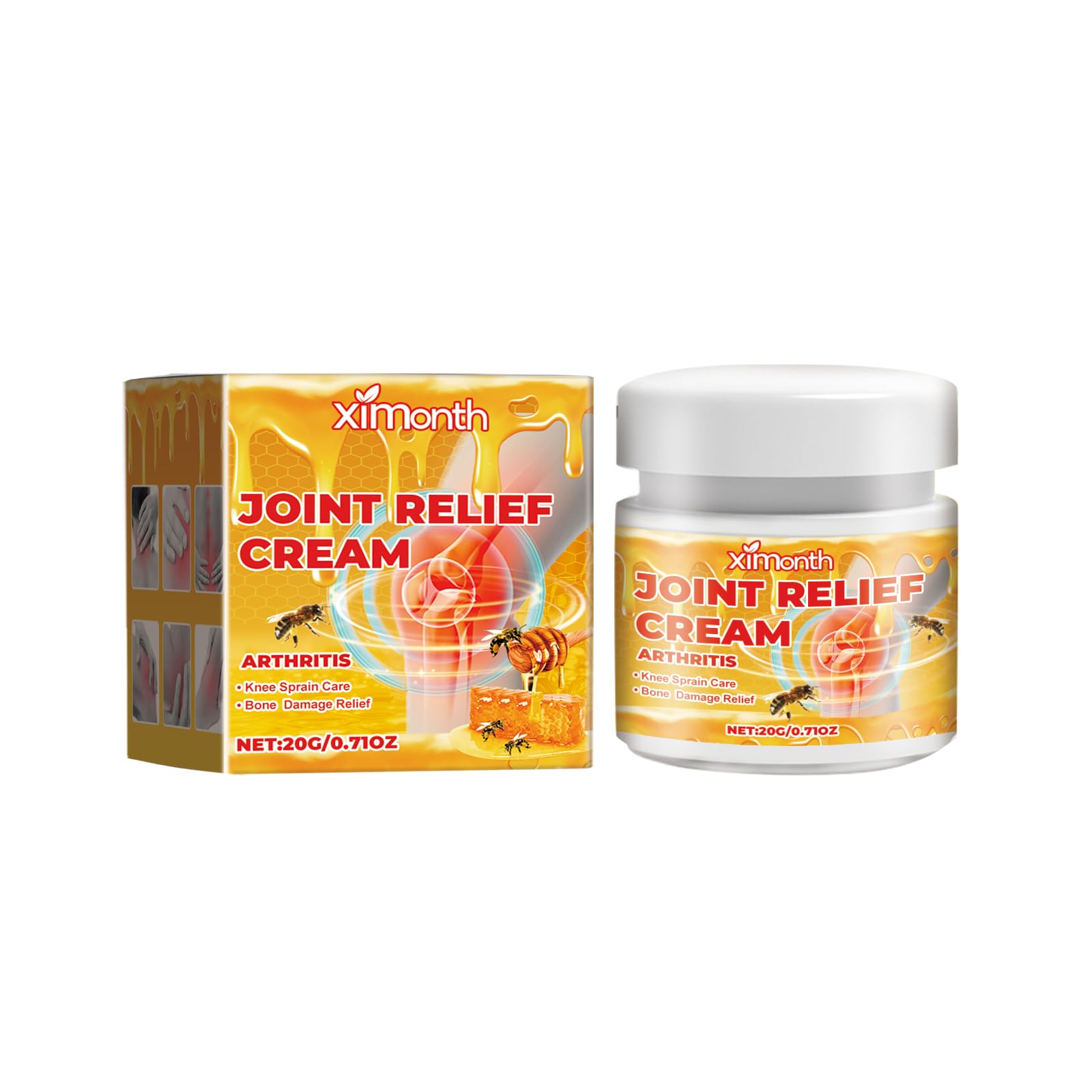 JOYVOIDX Joint & Knee Comfort Cream with Bee Venom and Cassia Flower, Formulated with Glucosamine for Flexibility and Mobility, 0.71oz - TrustMedUSA