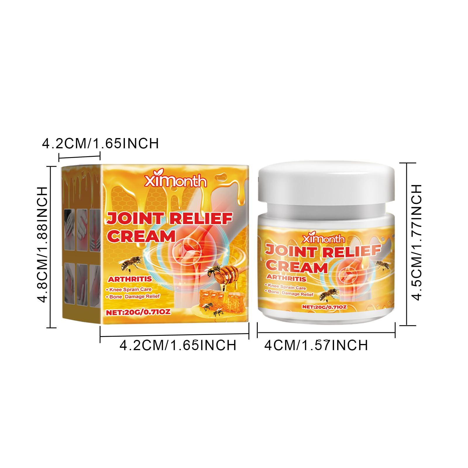 JOYVOIDX Joint & Knee Comfort Cream with Bee Venom and Cassia Flower, Formulated with Glucosamine for Flexibility and Mobility, 0.71oz - TrustMedUSA
