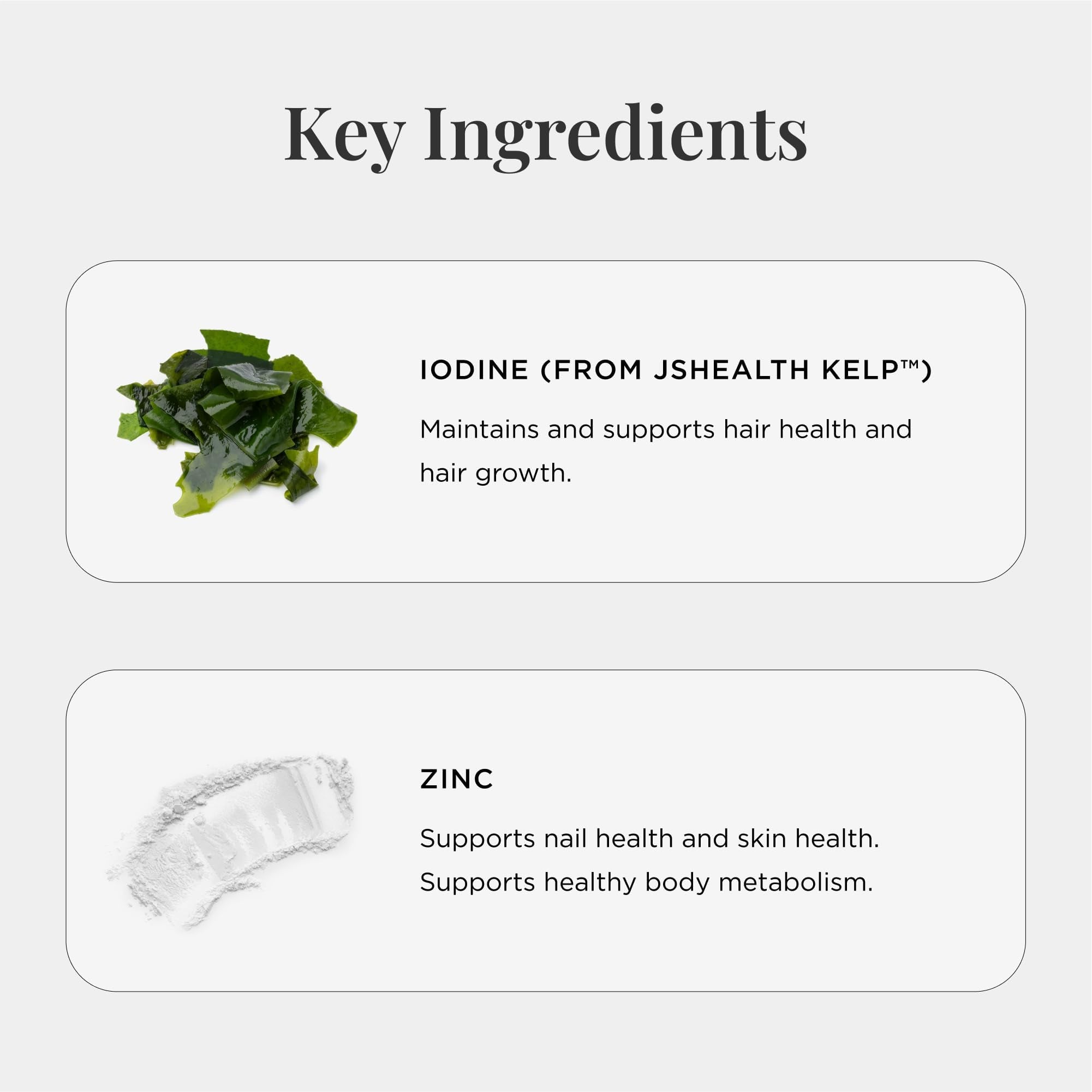 JSHealth Hair Growth Vitamins for Women. Hair + Energy with Kelp Iodine and Zinc. Supports Thickness, Strength, Energy. Nutritionist-Formulated (60 Capsules) - TrustMedUSA