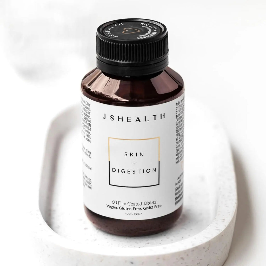 JSHealth Vitamins Skin and Digestion Formula | Skin Supplement with Zinc | Burdock - TrustMedUSA