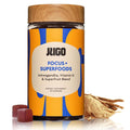 JUGO Focus + SUPERFOODS Ashwagandha Gummies with Vitamin D3 & Superfruit Blend, Vegetarian-Friendly Focus Supplement with Adaptogens, Gelatin-Free and Gluten-Free, Non-GMO, Made in USA, 40 Coun - TrustMedUSA