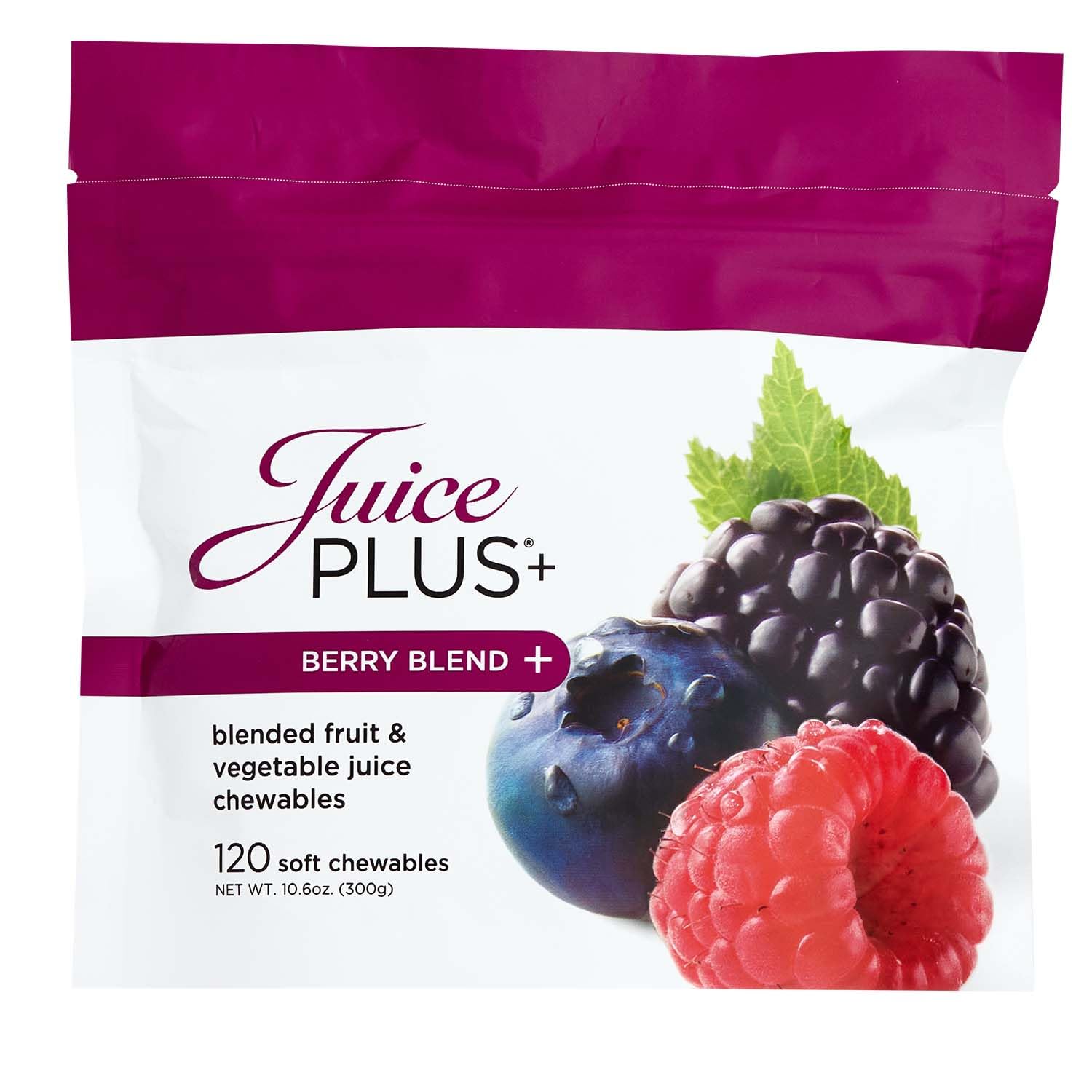 Juice Plus+ Berry Blend Soft Chews (Chewables) - Daily Nutrition from 12 Plants with Whole Fruit, Vegetable, & Berry - Raspberry, Bilberry, Blueberry, and More! for Adults and Kids - (1-mo, 30 Chews) - TrustMedUSA