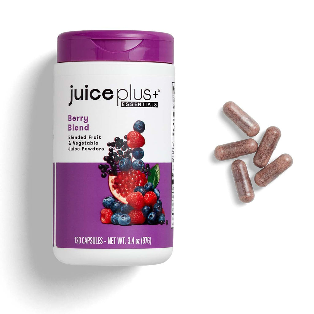 JuicePlus+ Berry Blend: with Concord Grape, Blueberry, Cranberry, and More - Whole Food Based, Vegan, Plant-Based Vitamins - Gluten-Free, Non-GMO, Kosher - 1 Bottle (60 Servings) - Maple Wellness Supplements