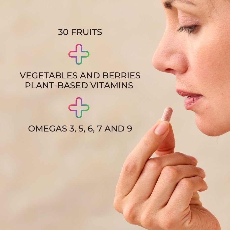JuicePlus+ Fruit Blend: Plant-Based Whole Food Supplement with Apple, Peach, Cranberry, & More! - Vegan, Gluten-Free, Non-GMO, Kosher - Packed with Plant-Based Vitamins - 1 Bottle (60 Servings) - TrustMedUSA