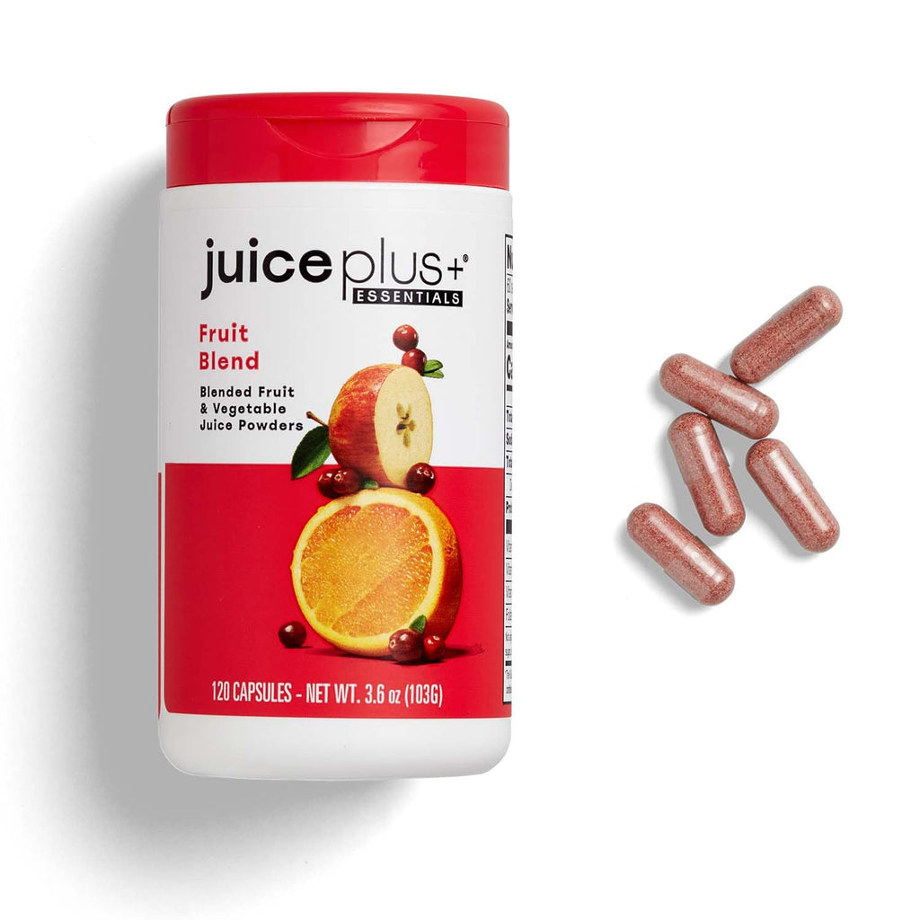 JuicePlus+ Fruit Blend: Plant-Based Whole Food Supplement with Apple, Peach, Cranberry, & More! - Vegan, Gluten-Free, Non-GMO, Kosher - Packed with Plant-Based Vitamins - 1 Bottle (60 Servings) - TrustMedUSA