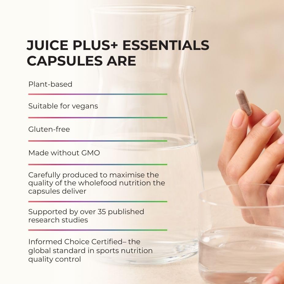 JuicePlus+ Fruit Blend: Plant-Based Whole Food Supplement with Apple, Peach, Cranberry, & More! - Vegan, Gluten-Free, Non-GMO, Kosher - Packed with Plant-Based Vitamins - 1 Bottle (60 Servings) - TrustMedUSA