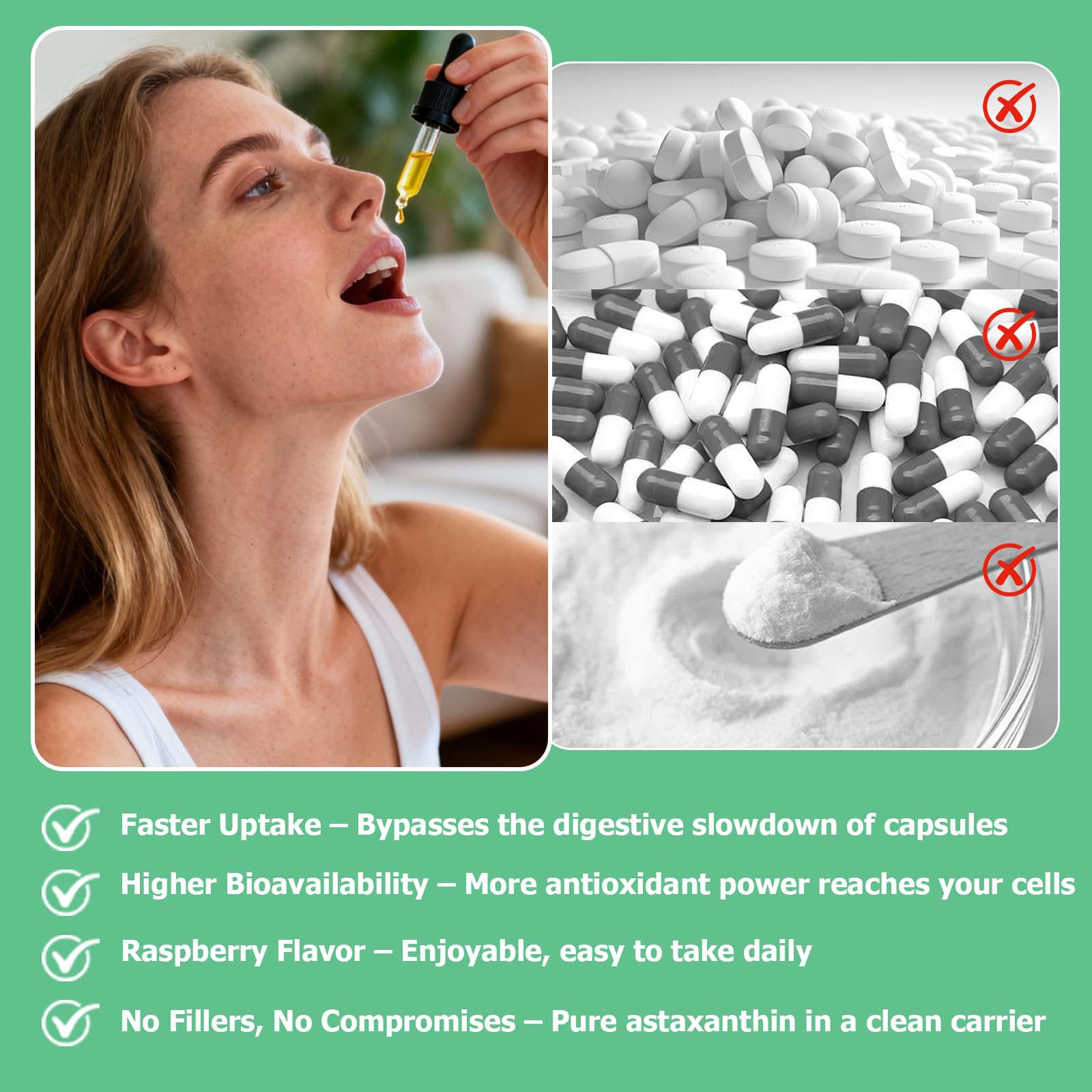 JUIWEFKK Astaxanthin Supplement 12mg Liquid Drops, Premium Natural Astaxanthin Antioxidant from Fresh Microalgae Source w. Mct Oi for Eye Immune Joint Skin Health, Liquid Formula for Max Absorption - TrustMedUSA