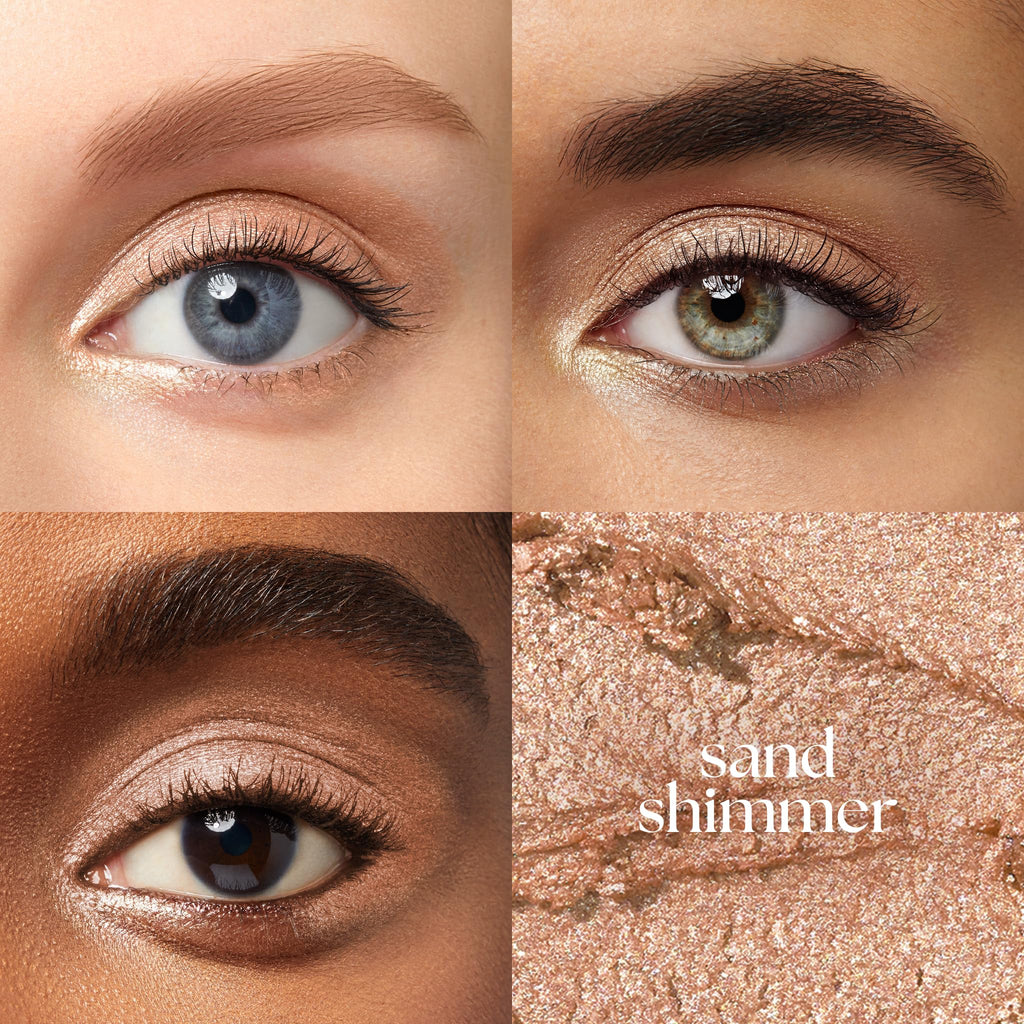 Julep Eyeshadow 101 Cream-to-Powder Waterproof Shadow Stick – Sand Shimmer – Long-Lasting, Crease-Proof, Champagne Toned Shimmer Cream Eyeshadow with Built-in Smudger - TrustMedUSA