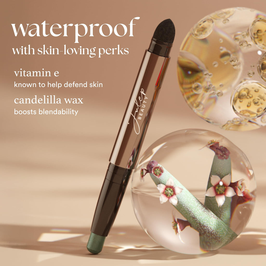 Julep Eyeshadow 101 Cream-to-Powder Waterproof Shadow Stick – Sand Shimmer – Long-Lasting, Crease-Proof, Champagne Toned Shimmer Cream Eyeshadow with Built-in Smudger - TrustMedUSA