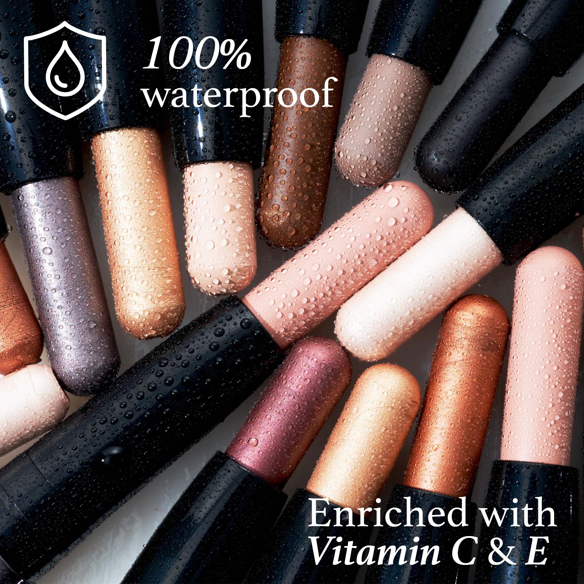 Julep Eyeshadow 101 Crème-to-Powder Waterproof Eyeshadow Stick Duo – Long-Lasting, Crease-Proof, Easy Apply with Built-in Smudger - Desert & Champagne - TrustMedUSA