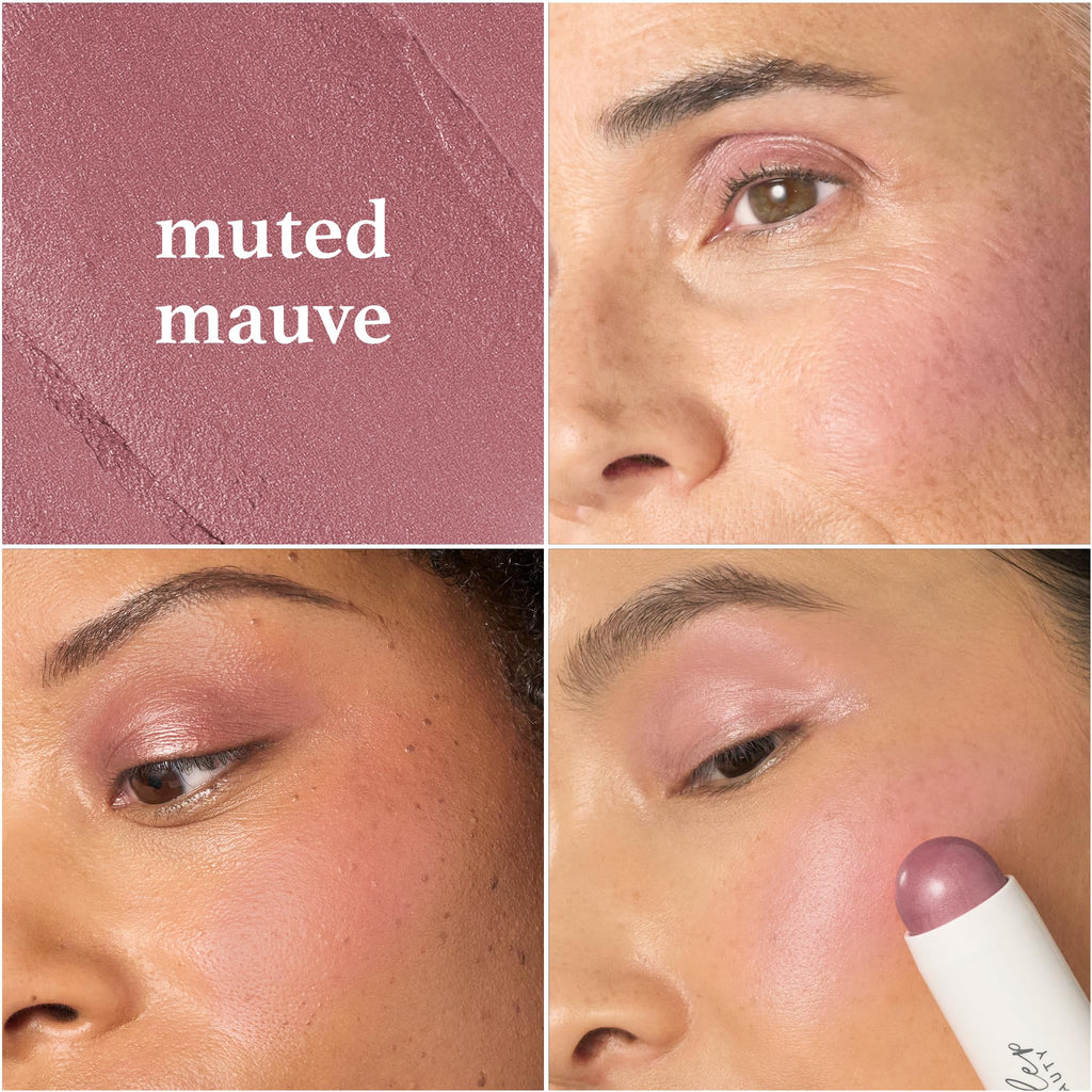 Julep Skip The Brush Cream to Powder Blush Stick - Muted Mauve - Blendable and Buildable Color - 2-in-1 Blush and Lip Makeup Stick - TrustMedUSA