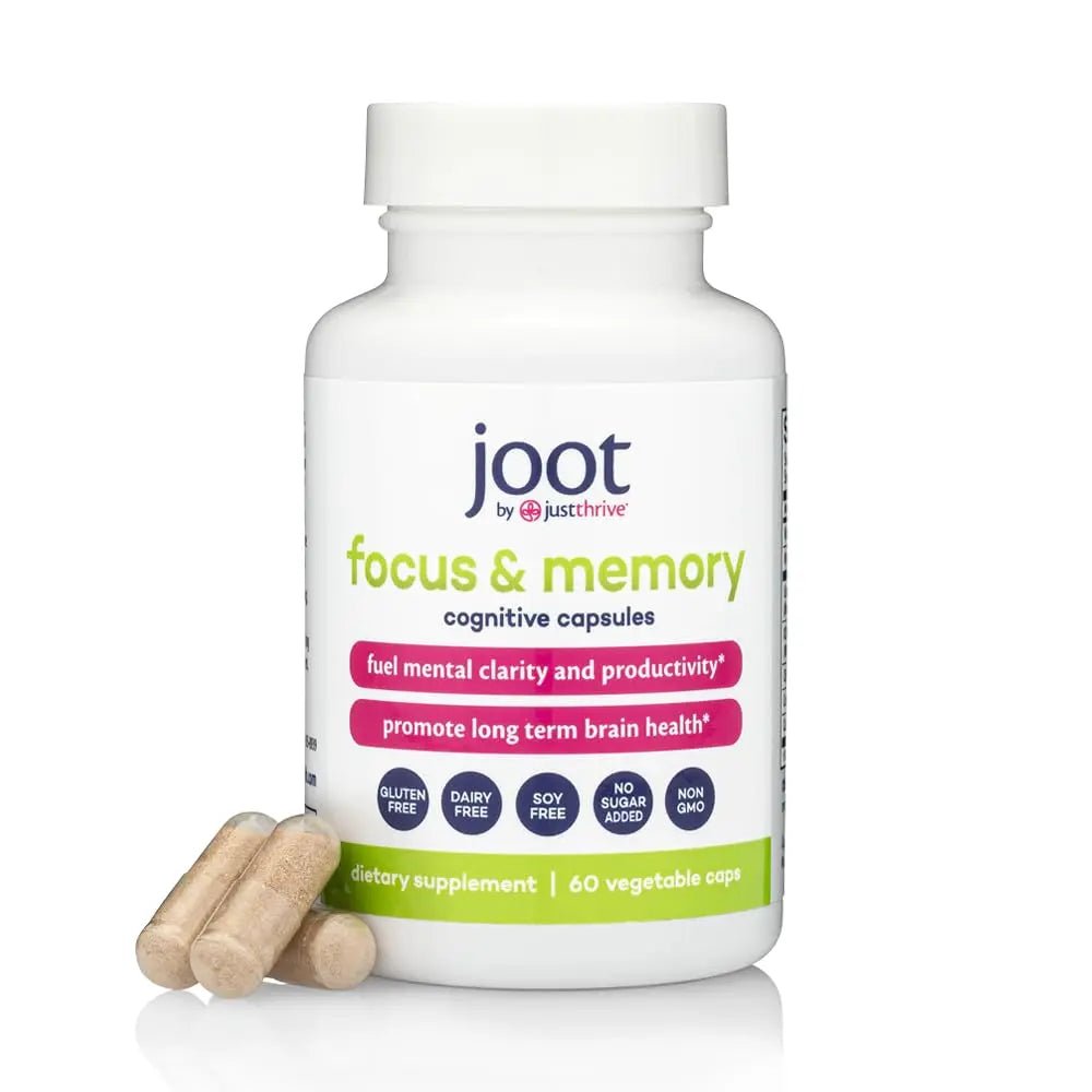 Just Thrive Focus & Memory Capsules – Nootropic Brain Supplement for Clarity, Concentration, Memory Support, & Energy – Citicoline, Lion’s Mane, Vitamins B12 & D3 - TrustMedUSA
