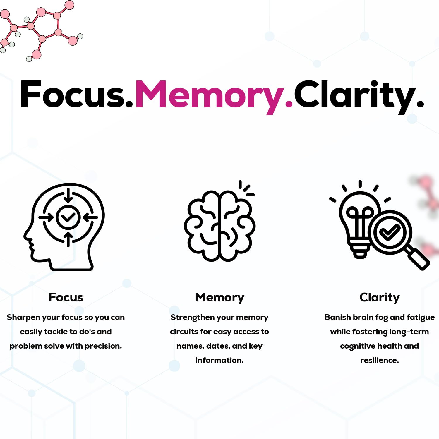 Just Thrive Focus & Memory Gummies – Nootropic Brain Supplement for Clarity, Concentration, Memory Support, & Energy – Citicoline, Lion’s Mane, Vitamin B12 & D3 - TrustMedUSA