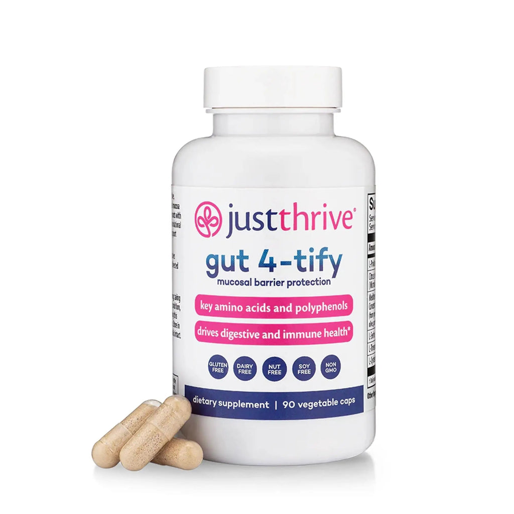 Just Thrive Gut 4-tify - Gut Health Supplements for Women and Men - Anti Bloat, 90 Vegetable Capsules - TrustMedUSA